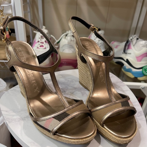 Burberry wedge sandals